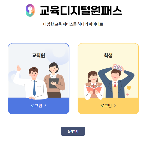 교육디지털원패스 회원선택